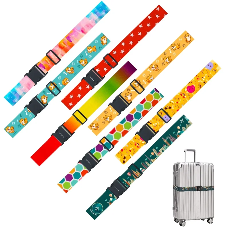 Travel Luggage Strap Adjustable Packing Belt Baggage Luggage Bundling Suitcase Accessories 180CM Perimeter