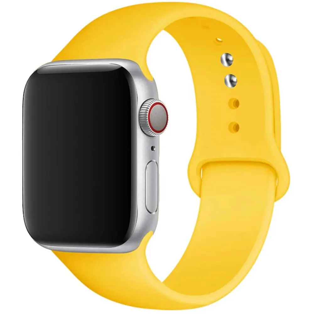 

Силиконовый ремешок для Apple Watch 45 мм, спортивный браслет Ultra 2 49 мм 44 мм 40 мм 41 мм 42/38 мм 45 мм, iwatch series 8 9 7 6 5 4 3 SE