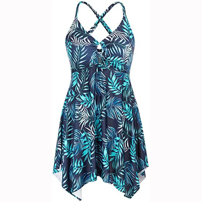 Two Piece Split Swimsuit for Ladies Plus Size Swimsuit and Boxer Shorts sexy bathing suit cover ups