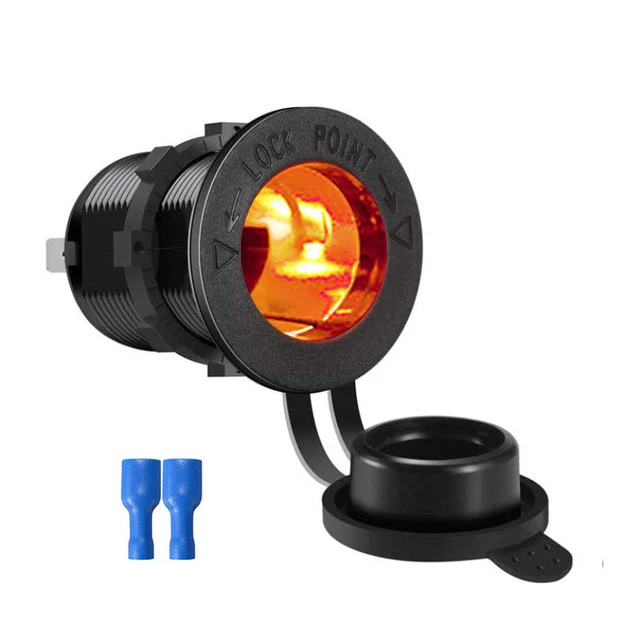 Universal Waterproof 24V Power Socket for Vehicles and Outdoor Use