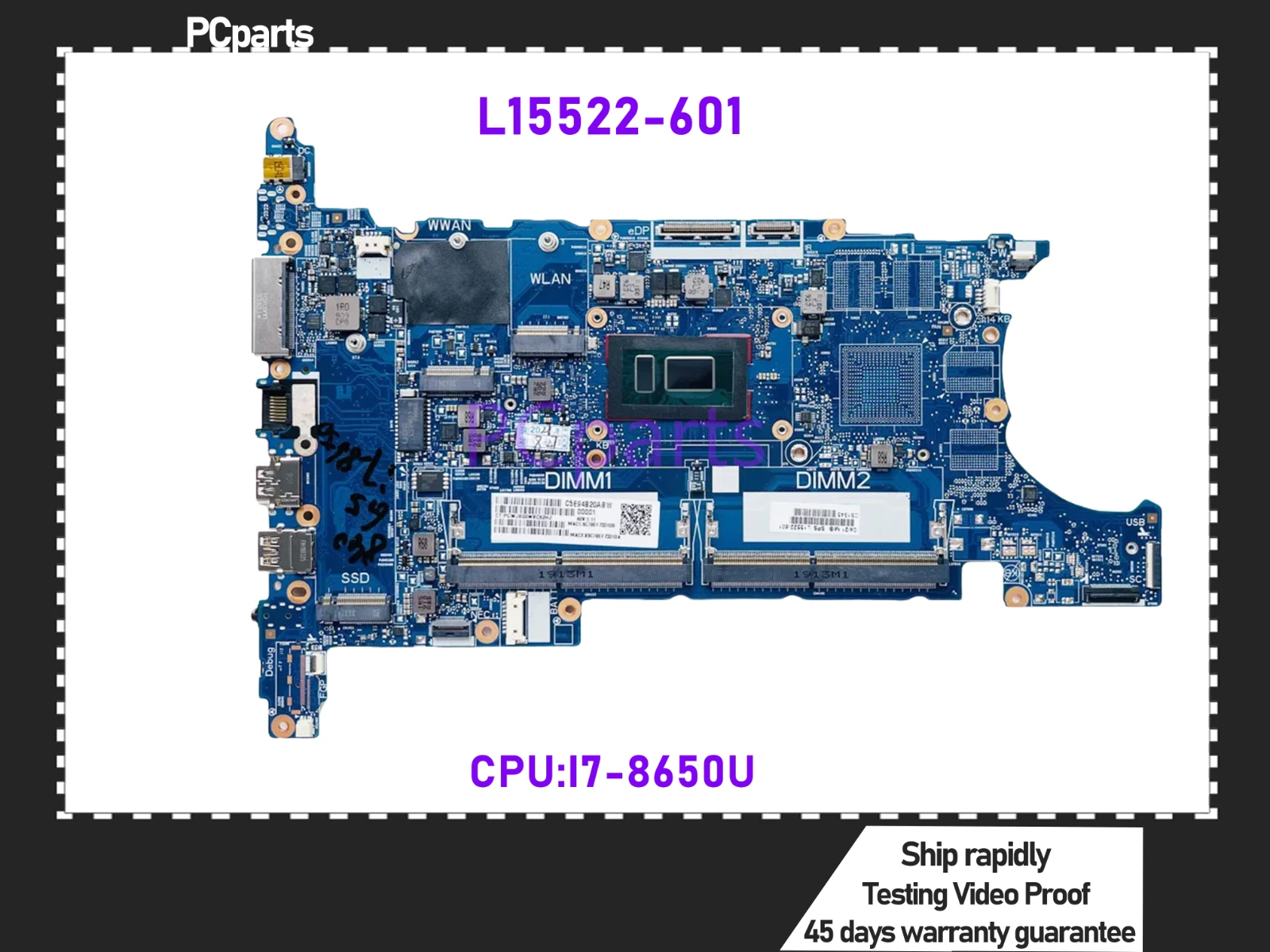 パソコン！ PCparts L15522-601 For HP EliteBook 840 850 G5 Laptop