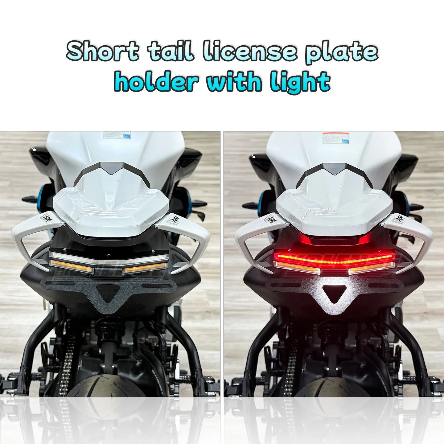 675SR 675SR-R 675NK 500SR 2024-2026 모터사이클 숏테일 티디 폴딩 번호판 프레임 일체형 후미등 방향지시등