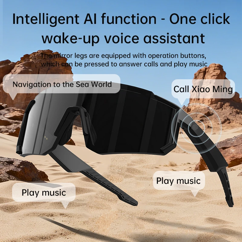 Enhanced AI Bluetooth Audio Glasses with Windproof Goggles Technology