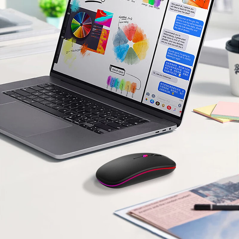 Mouse sem Fio Bluetooth para Xiaomi Pad Pro 2023 Mipad mi Pad Pro Mipad5 Huawei Matepad 11 Recarregável Mini Mouse Silencioso - Imagem 6