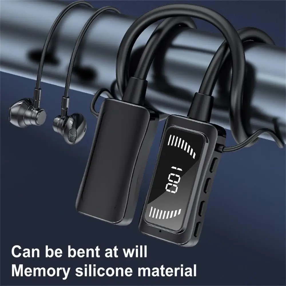 OLAF 300mAh Wireless Bluetooth Earphones TWS Hanging-Neck Magnetic Headphones Sports Running Handsfree Earbuds Support SD Card 5