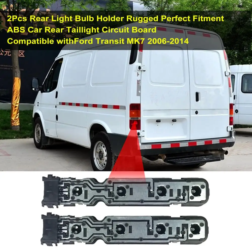 

2Pcs Rear Light Bulb Holder Rugged Perfect Fitment ABS Car Rear Taillight Circuit Board 1681537 for Transit MK7 2006 2014