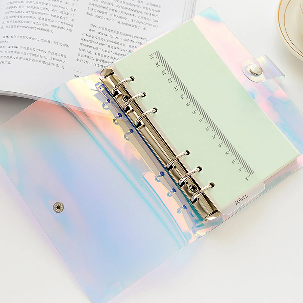 

2 Pcs Colorful Binder Files Holder Office Paper Folders Filling Supplies Pvc Transparent Student Plastic