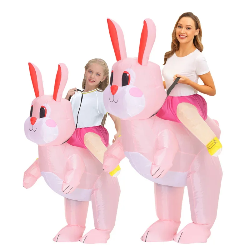 

Hot Adult Kids Bunny Rabbit Inflatable Costumes Easter Cosplay Costume Halloween Purim Party Role Play Disfraz