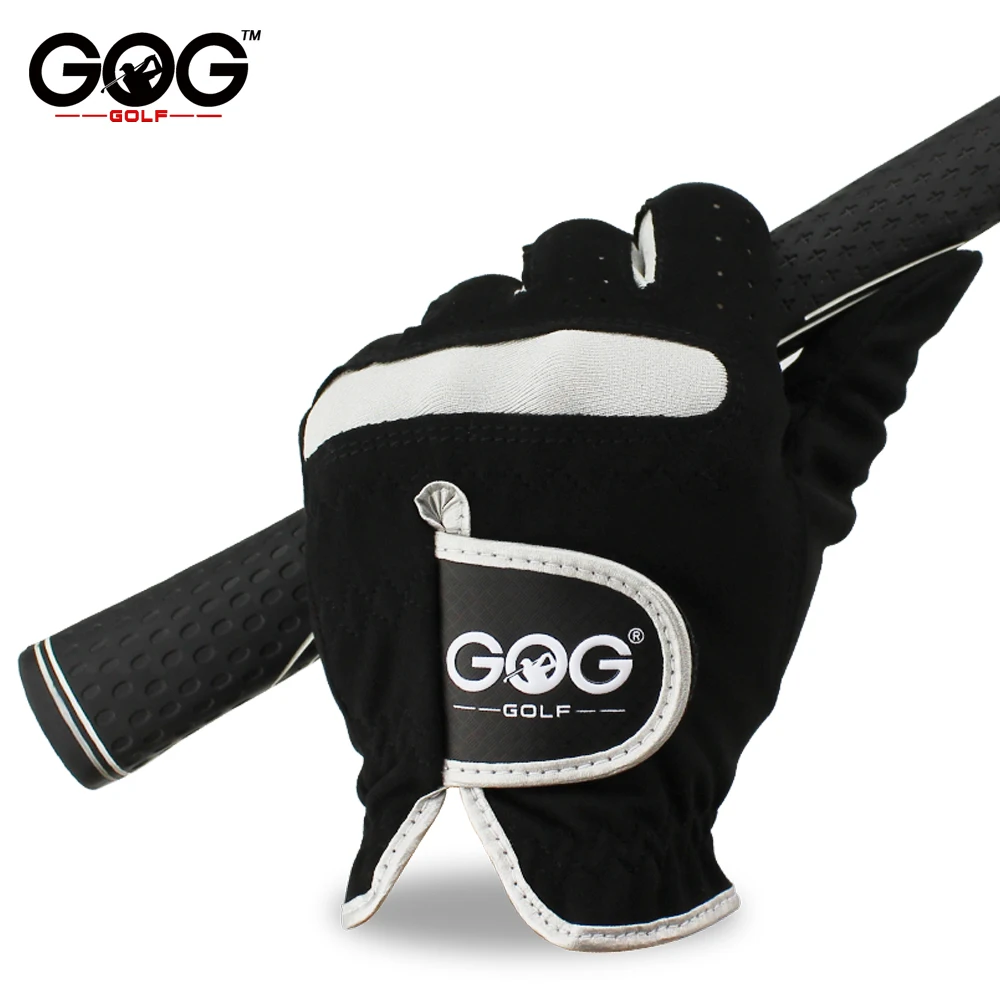 10 pcs Golf Gloves Black can wear on left and right hand fabric lycra soft breathable Professional gloves Drive Cycling Outdoor 4