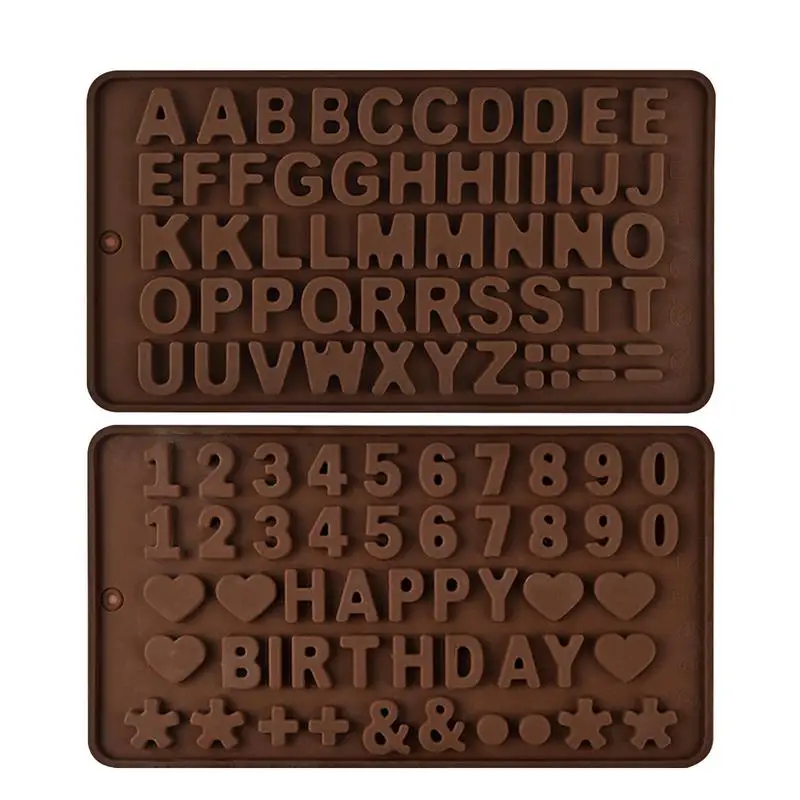 

Alphabet Silicone Baking Letter Molds Candy Chocolate Making Mold, Fondant Molds, Chocolate Ice Cube Cake Decoration For Baking