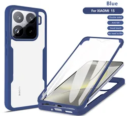 Ultimate 360° Full Body Screen Protector Phone Case - PC+TPU+Acrylic Cover - Xiaomi 14 (Blue)