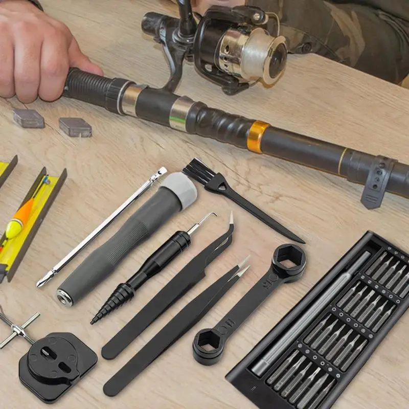 Fishing Reel Repair Tool Kit Spinnings Baitcasting Reel Parts Disassembly Tools Portable Water Drop Reel Maintenance For Fishing