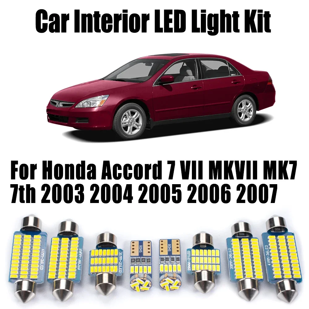 17Pcs Canbus LED Interior Dome Light Reading Bulb Kit For Honda Accord 7  VII MKVII MK7 7th 2003 2004 2005 2006 2007 Accessories - AliExpress, image size:1000x1000