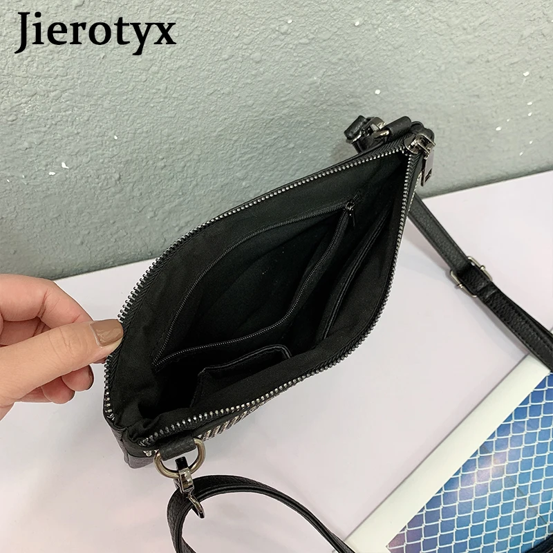 JIEROTYX Clutch Wristlet Handbag Women's Faux Leather Large Wallet Purse Crossbody Shoulder Bags Rhinestone Cover