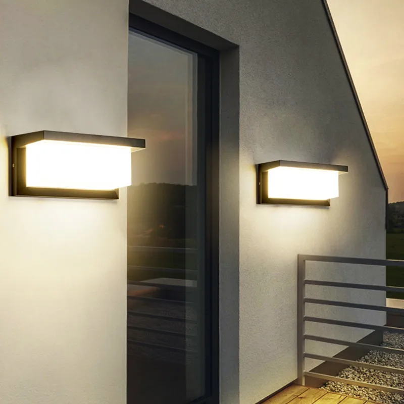 

LED Outdoor Wall Lamp Modern LED Wall Light Aluminum Garden Porch Patio Aside Front Door Lighting Light NR-20