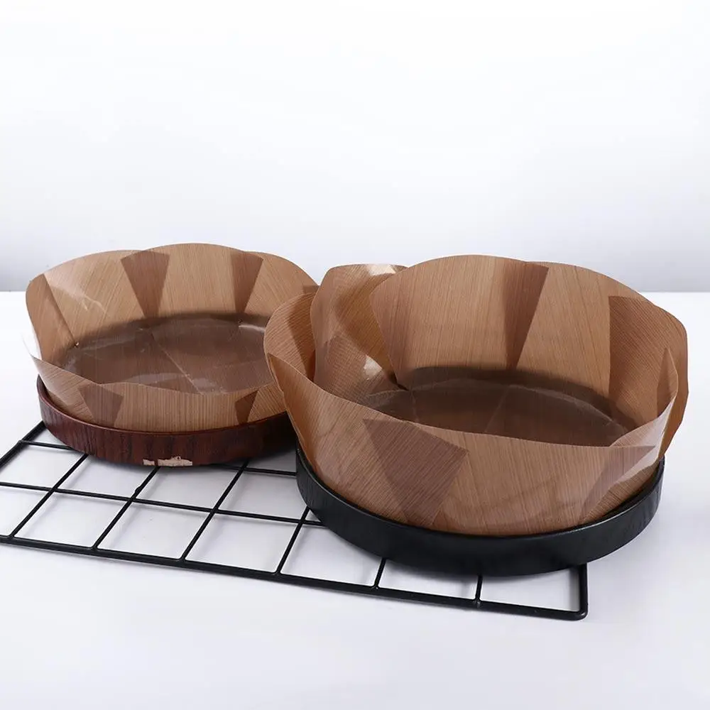 Cake Baking Tools Easy To Use Mold Cake Mat Tin Liner Non-stick For Baking Pan Sheet 6 Inch 8Inch Khaki Round Mats