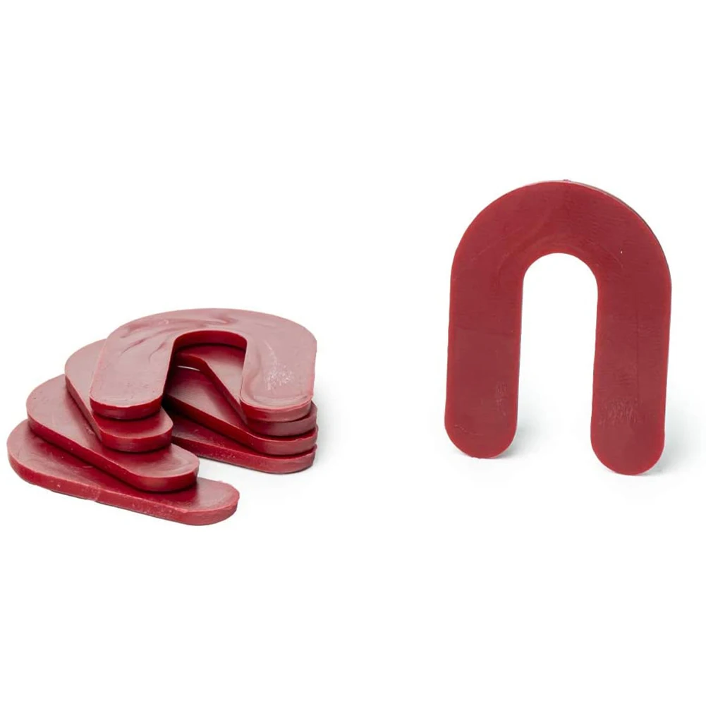 

100pcs U-shaped Horseshoe Shims Red PP Reusable Tile Spacers Level Positioning Clip For Horizontal Vertical Tile Installations