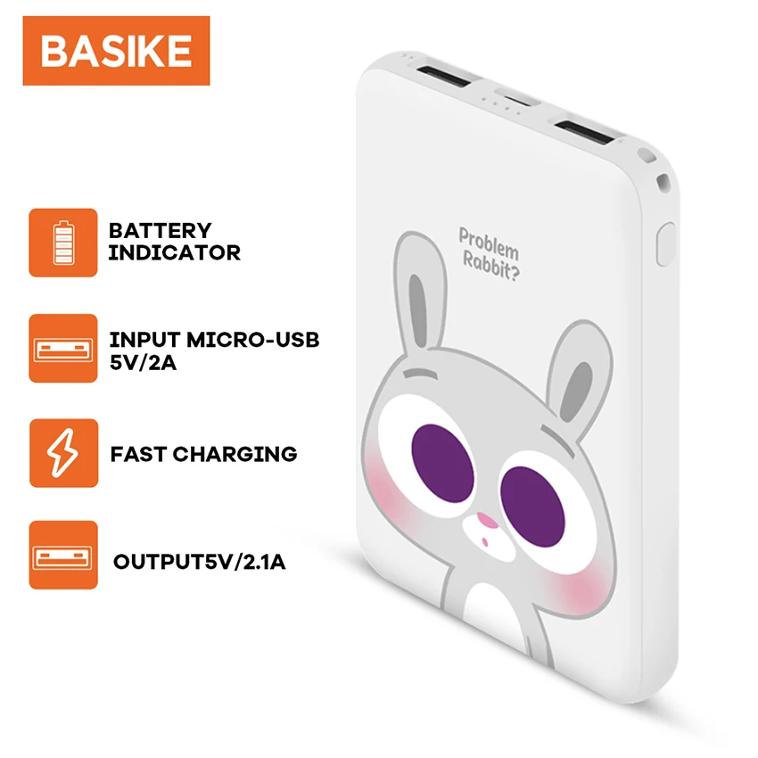 powerbank for phone Mini Power Bank 10000mAh 5000mAh Cute Bear Rabbit Cat Poverbank External Battery Portable Powerbank for Xiaomi iPhone Huawei best portable phone charger