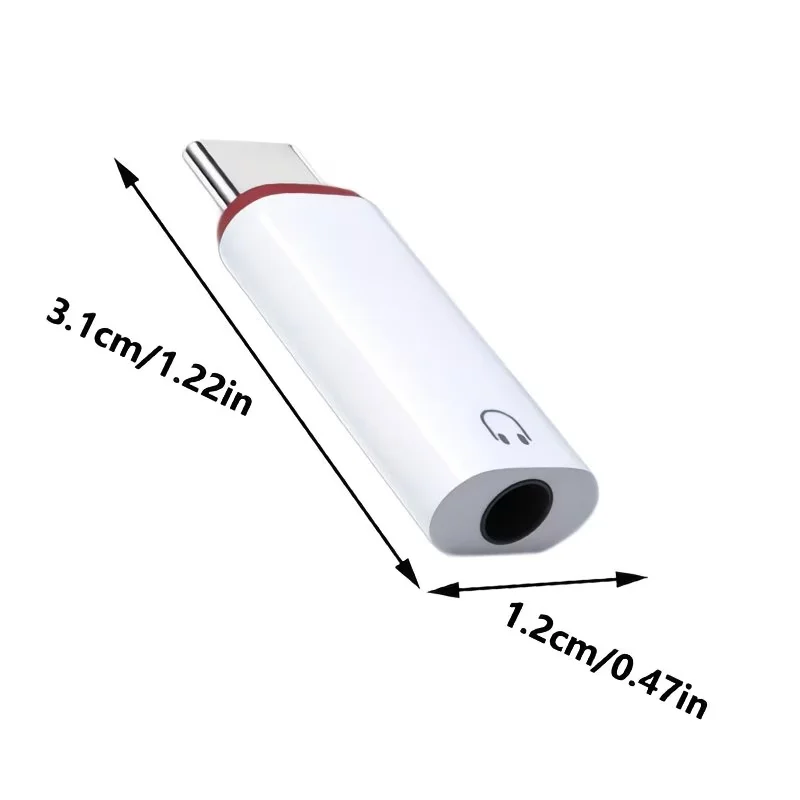 비즈니스용 USB C 남성-3.5mm 여성 헤드폰 잭 어댑터 컨버터(1/2/3팩), 호환 가능한 C타입 디바이스