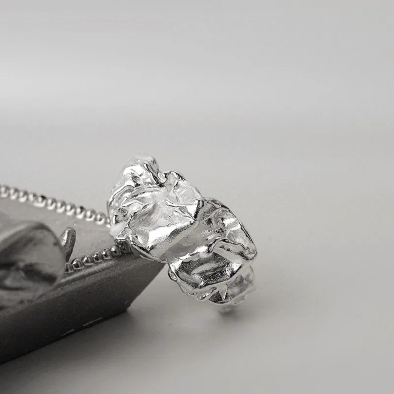 Silver Color French Style Irregular Shape Thick Ring for Women Hotsale Vintage Golden Chunky Rings Party Jewelry Gift