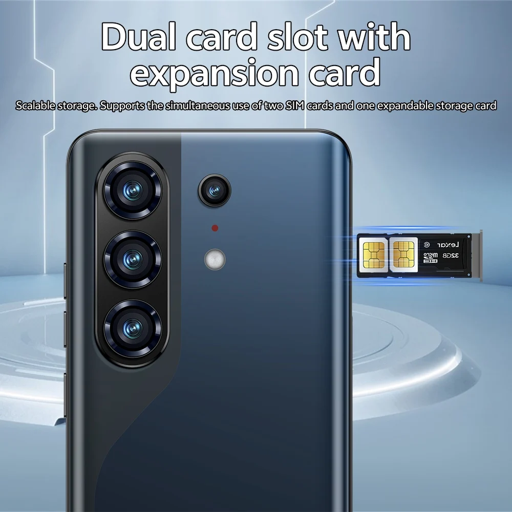 K-Touch Mobile Phones C27 Ultra 5G Dual SIM Smartphone 7.3 Inch Android 15 Cell Phone 22GB 2TB 8000mAh Face Unlock 16+48MP Camera Cellphones For Men Women Gifts
