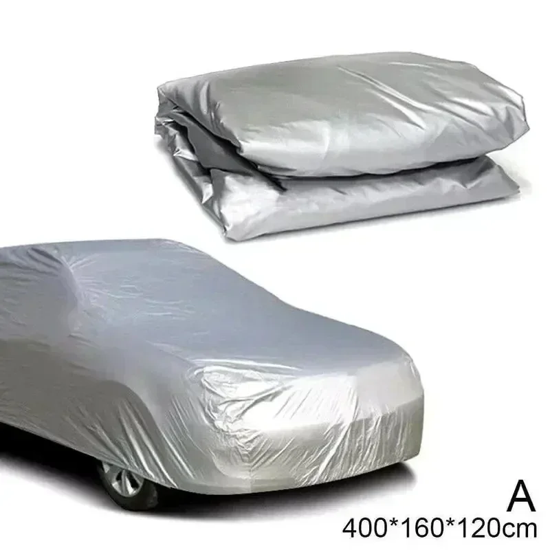 Coperture per auto complete universali SUV/berlina per esterni impermeabili sole pioggia neve protezione resistente alla polvere copertura per auto argento per auto UV M-XX