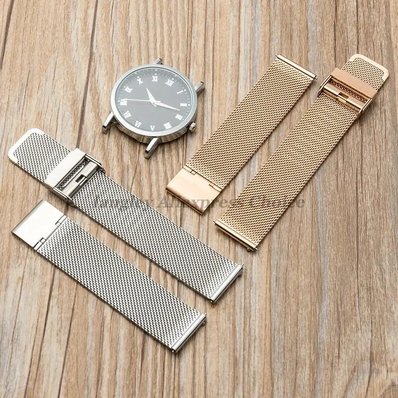 Premium Mesh Milanese Quick Release Steel Watch Strap - 0.6mm Adjustable Bracelet (Multiple Widths Available)