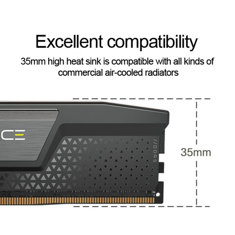 Corsair Vengeance 인텔 최적화 데스크탑 메모리, 온보드 전압 조절, XMP 3.0, DDR5 RAM, 16GB, 32GB, 5200 5600 6000, 6400MHz