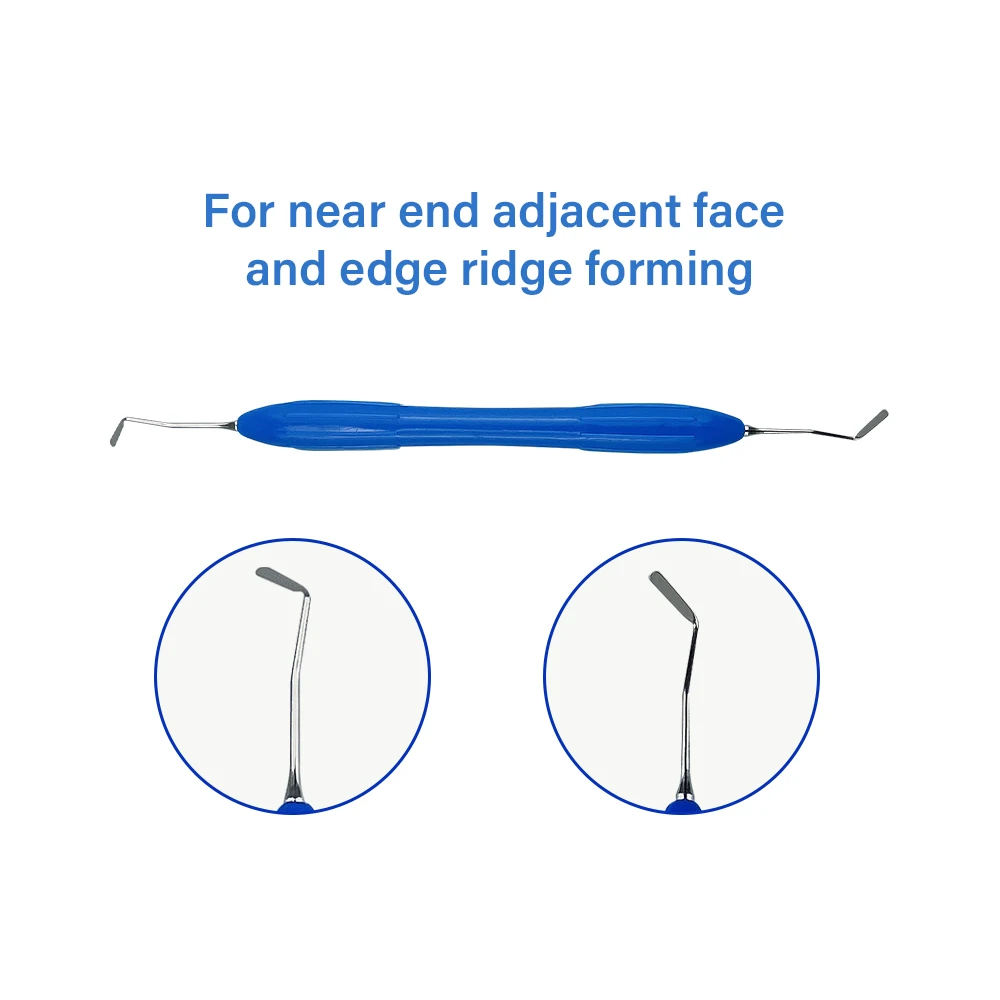 Dental Double-Ended Stainless Steel Resin Filler Set with Silicone Handle