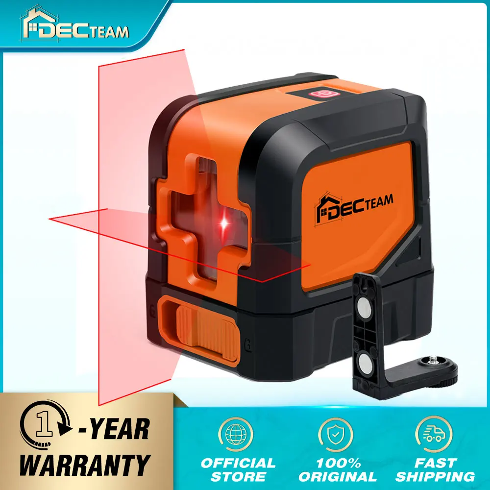 DecteamCrossLineLaserLevelSelfleveling2LinesRedBeamVertical