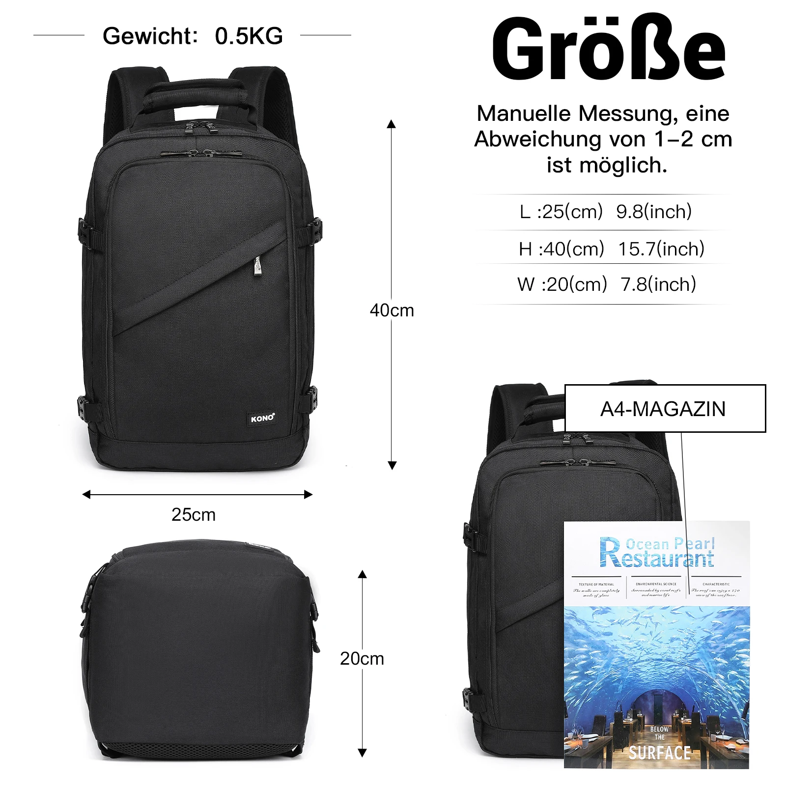 Sac à dos cabine Hayayu 40x20x25, idéal Ryanair, 19,94 Sac à dos cabine Hayayu 40x20x25, idéal Ryanair, 19,94