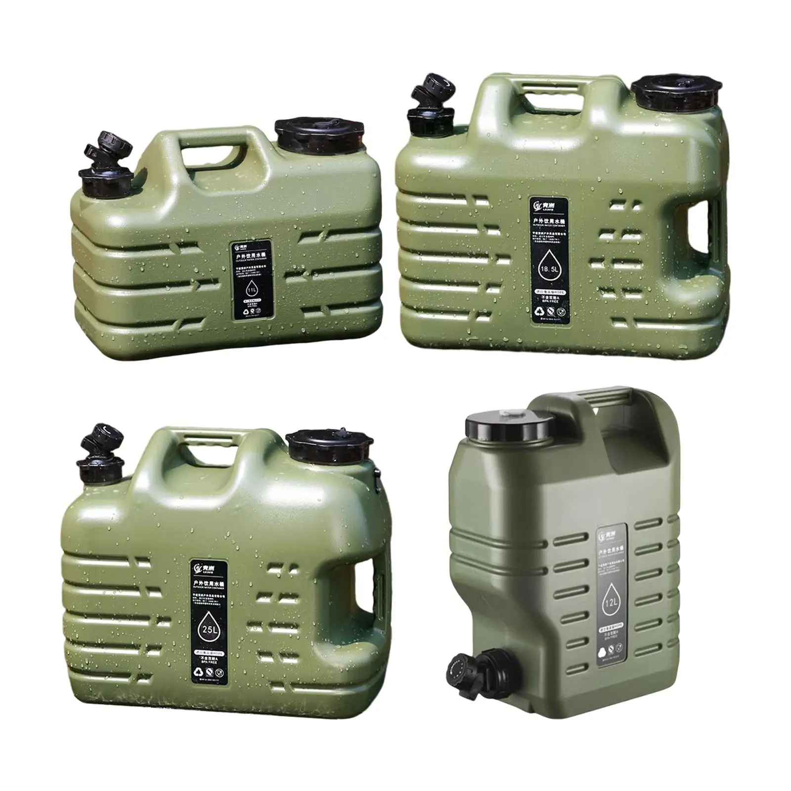 

Water Container with Spigot Water Storage Food Grade PE Large Capacity Water Bucket for Outdoor Picnic Household Camping Hiking