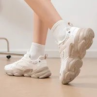Chaussures de Course Rétro Classiques en Cuir pour Femme, Baskets Hydrofuge Polyvalentes, Anti-Baume, Semelle Souple, 682336761F, 361 6
