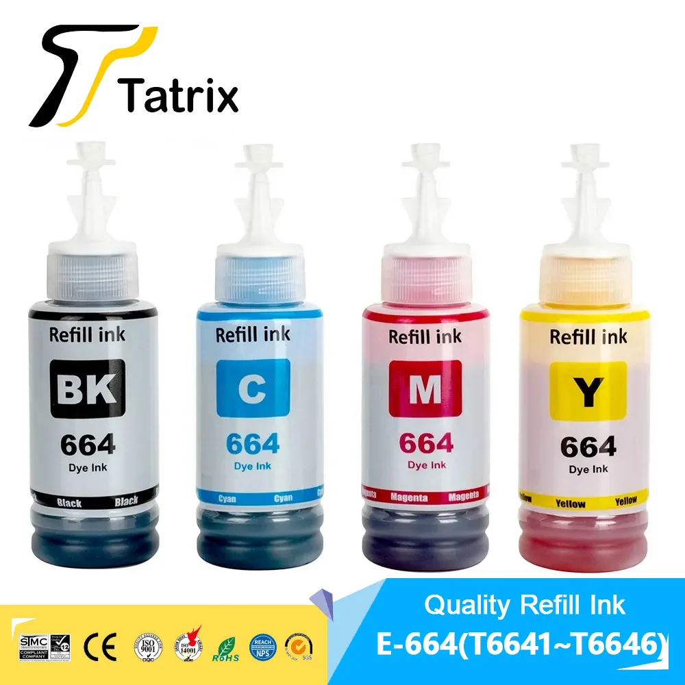 664 Dye Ink For Epson L120 L132 L210 L310 L365 L380 L382 L486 L805 L1300 L1455 Et-2500 Et-2650 Et-16500 Printer Ink Refill - AliExpress