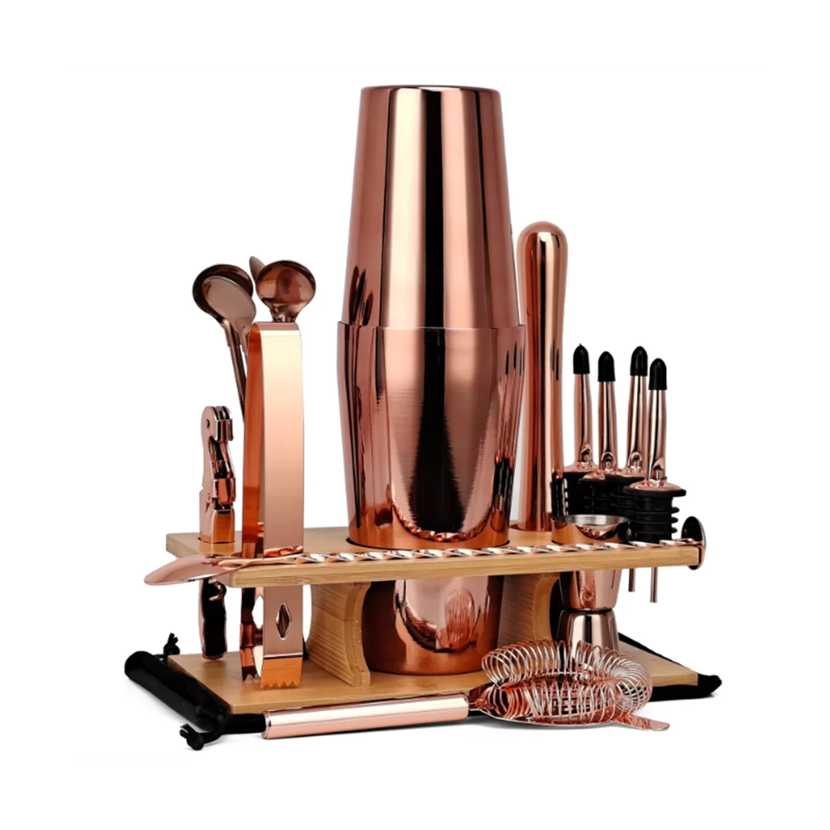 

Cocktail Shaker Making Set,17Pcs Bartender Kit for Mixer Wine Martini,Stainless Steel Bars Tool,Home Drink Party