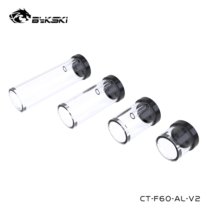 Bykski Bomba de Resfriamento de Água Estender Tubo Cilíndrico Reservatório Modificar Capa g1 Tanque de Água para Loop Construir Ct-f60-al-v2