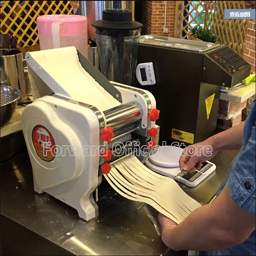 110V 220V Commercial 200mm Roller Width Noodle Maker Dough Roller Presser Machine Electric Commercial Fresh Pasta Noodle Maker