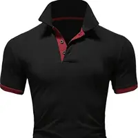 Polo à manches courtes pour hommes, couleur unie, col T-Shirt, confortable, respirant, mode, ajustement basique pour le printemps/été 6