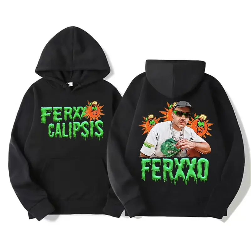

Толстовка Rapper Feid Ferxxo Calipsis Tour 2024 Merch для мужчин, худи в стиле хип-хоп, готический стиль Y2k, толстовка унисекс в винтажном стиле, уличная одежда