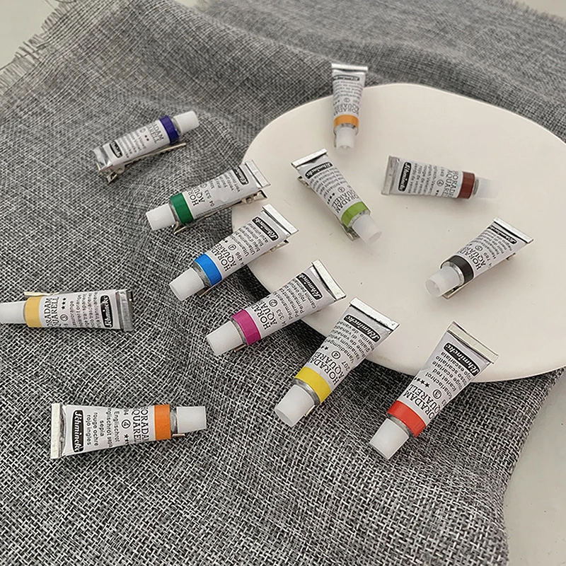 Lustige Farbe Aquarell Haars pange für Frauen kreative handgemachte Enten schnabel Haarnadel Kind Haar Haars pange Party zufällige Farbe – Detail 5