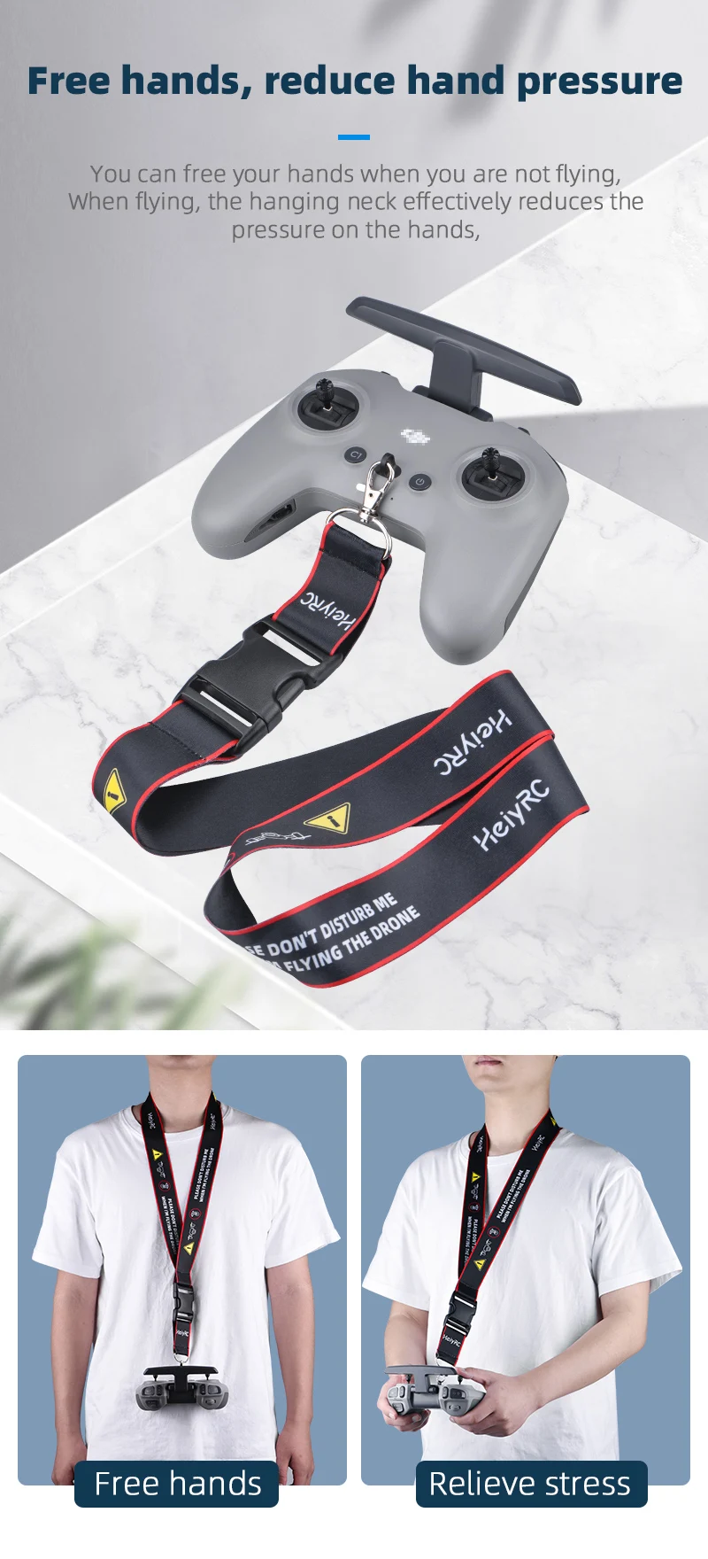 Description Picture 5 of itemWiden Lanyard for DJI Avata / FPV Remote Controller 2 Non-disturbance Neck Strap Hanging Shoulder Sling Drone Accessorie