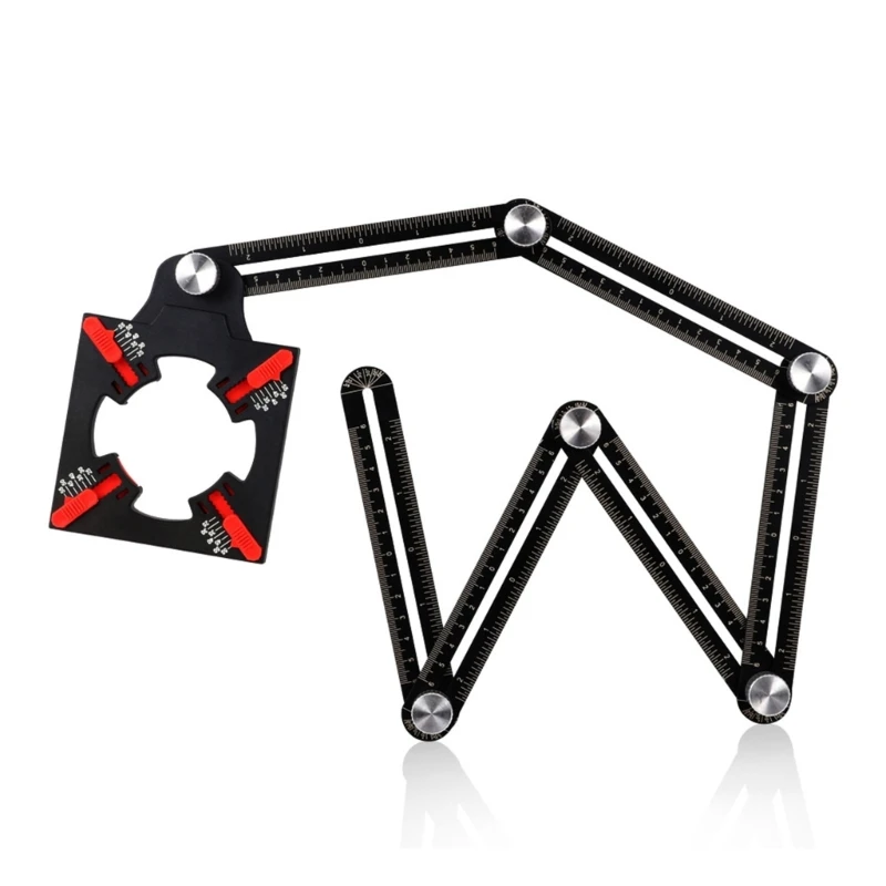 

Удобная складная линейка, перфорированный шаблон формы, универсальный плотницкий инструмент, портативный и удобный для различных