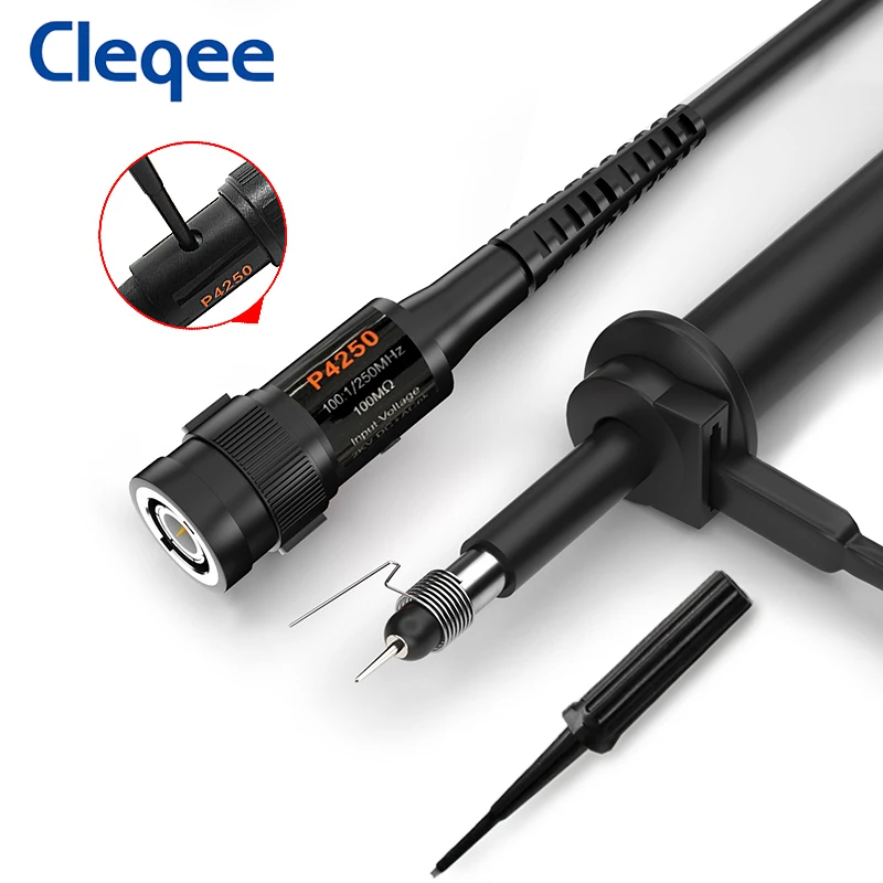 250MHz 2KV High Voltage Oscilloscope Probe 100x Safety Insulated BNC Plug Universal Interface 1pcs Cleqee P4250 oscilloscope probe