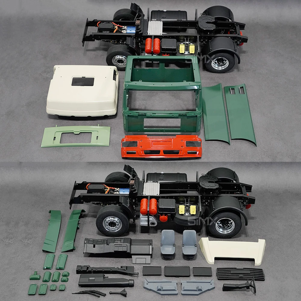 F2000 1/14 RC Tractor Model 4x2 Full Metal Trailer Model