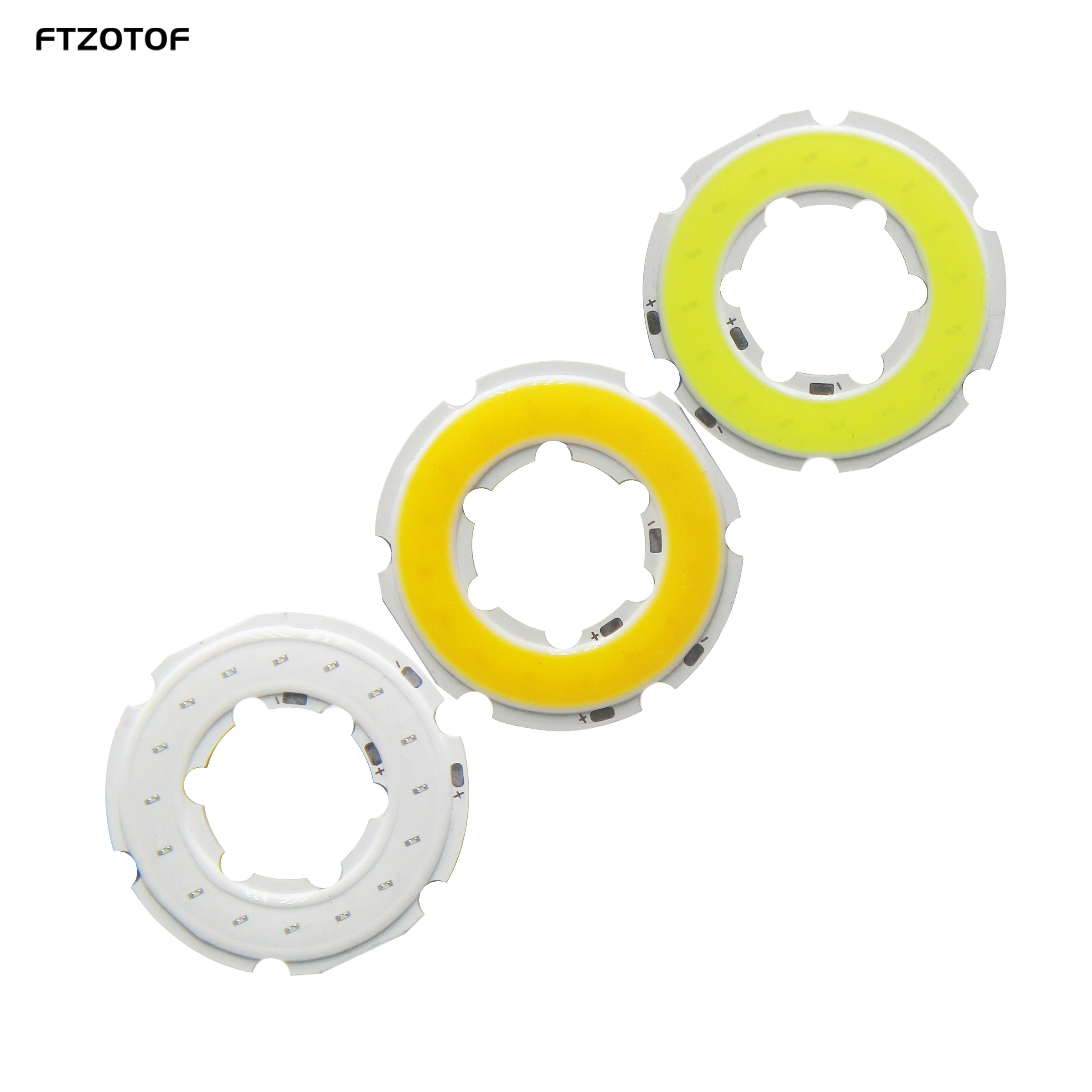 FTZOTOF COB LED 12V DC Round Ring Bulb 3W Light Source Angel Eye 30mm Warm Cool White Blue Color Chip Module DIY Decorative Lamp