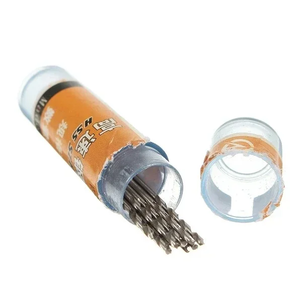 Drill Bits 60pcs 0.5mm 0.6mm 0.7mm 0.8mm 0.9mm 1mm HSS Straight Shank Twist For Walnut Vajra Bodhi Pearl Beads Punch
