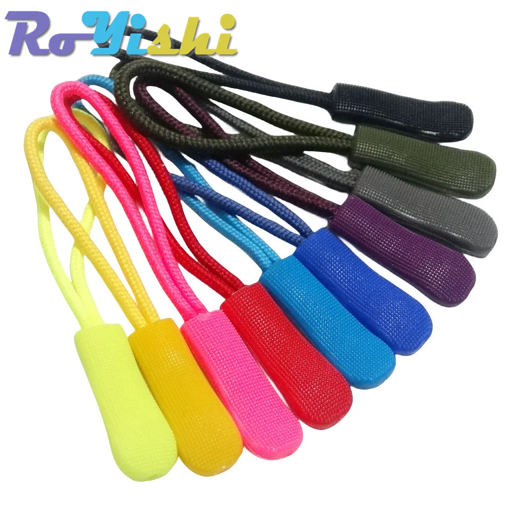 Zipper Pullers Zipper Accessories 10 Pcs/Pack Mix Color Cord Zipper Pull Puller End Strap For Apparel Travel Bag Accessories