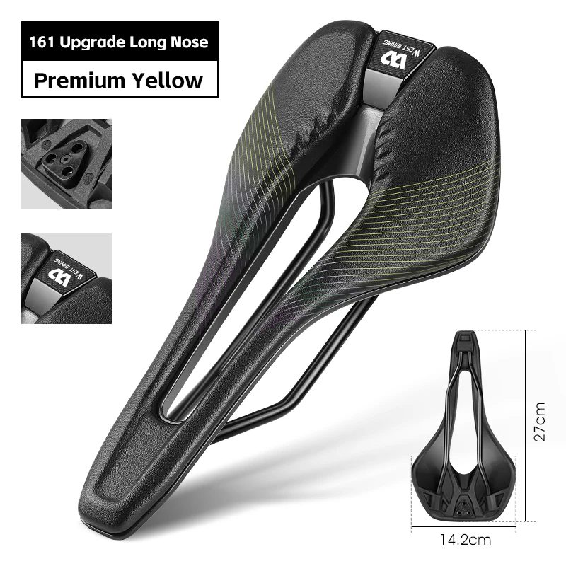 WEST BIKING – siège de vélo de route et vtt, ultraléger, respirant, confortable, coussin de siège, selle de course, Rail rond de 7mm  18
