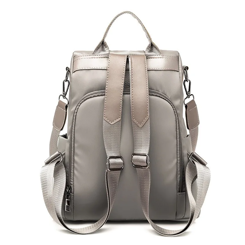 Women Multifunction Backpack Solid Casual Korean Anti-theft Oxford Travel Backpack Korean Fashion Stylel Large Capacity Bag 3