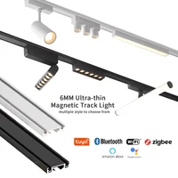 New Smart Magnetic Track Light 6MM-Thin Ultra Slim Surface Rail Led Flood Grille Spotlight Aluminum Tuya Zigbee 3.0 Black White 1